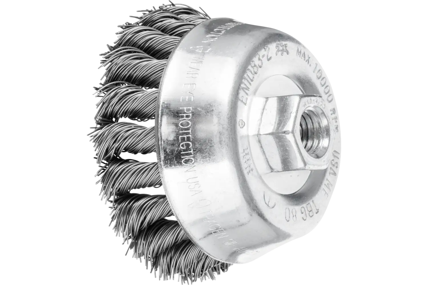 Picture of Pferd Combitwist® Knot Wire Cup Brush 3-1/2" Dia. .014 Carbon Steel 5/8-11" Thread